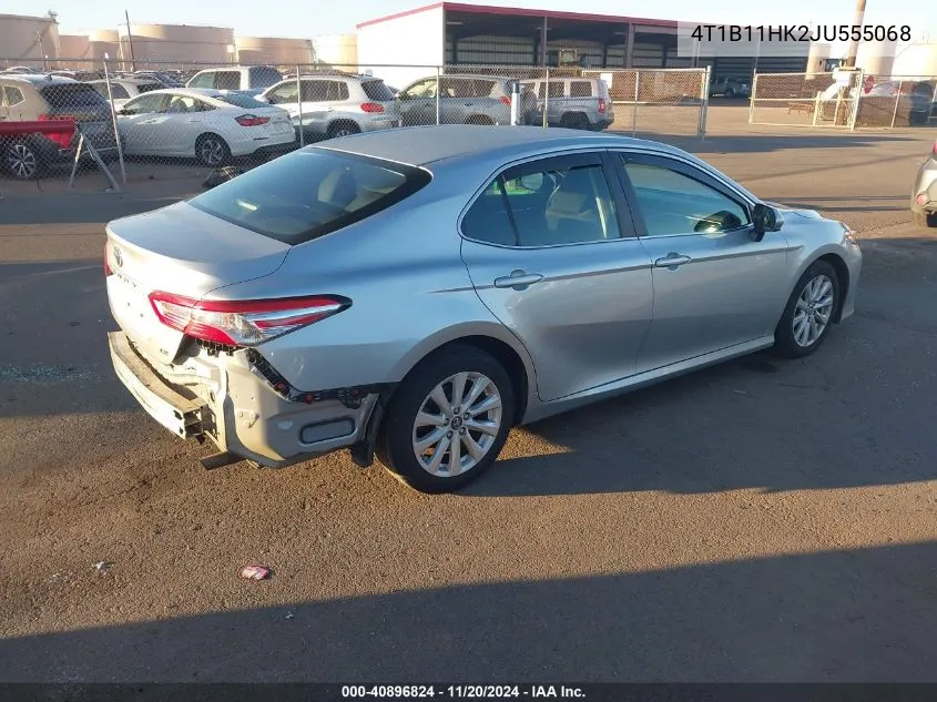 2018 Toyota Camry Le VIN: 4T1B11HK2JU555068 Lot: 40896824