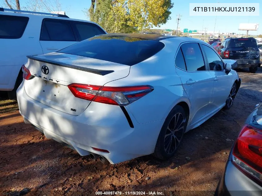 2018 Toyota Camry Se VIN: 4T1B11HKXJU121139 Lot: 40897479