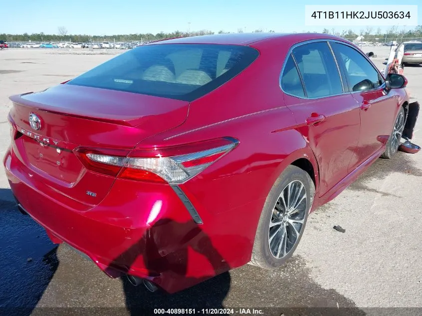 2018 Toyota Camry Se VIN: 4T1B11HK2JU503634 Lot: 40898151