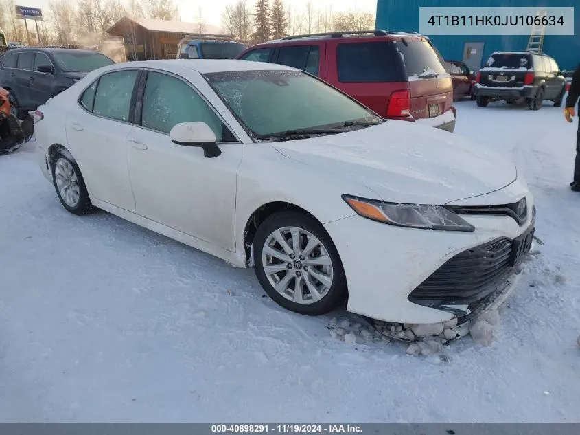 2018 Toyota Camry Le VIN: 4T1B11HK0JU106634 Lot: 40898291