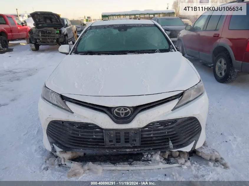 2018 Toyota Camry Le VIN: 4T1B11HK0JU106634 Lot: 40898291