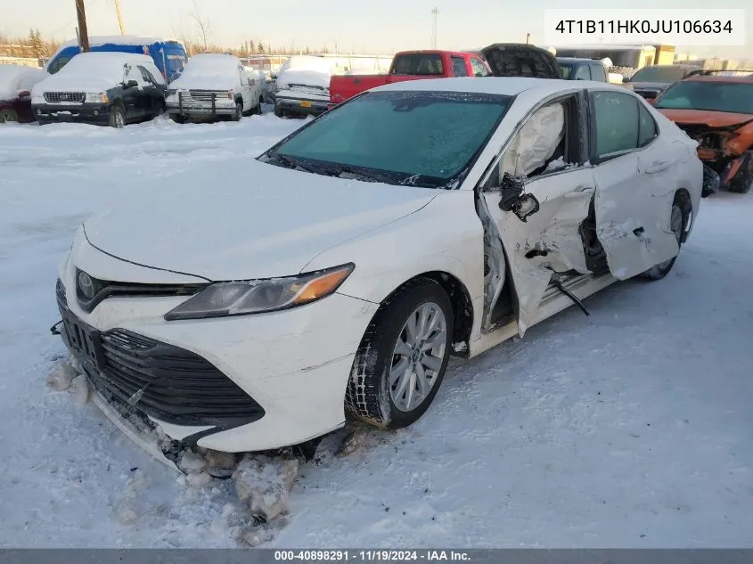 2018 Toyota Camry Le VIN: 4T1B11HK0JU106634 Lot: 40898291