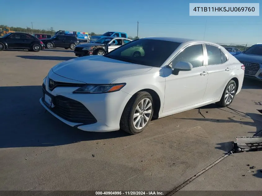 2018 Toyota Camry Le VIN: 4T1B11HK5JU069760 Lot: 40904995