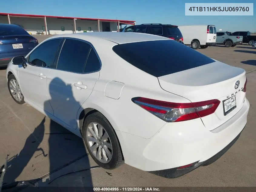 2018 Toyota Camry Le VIN: 4T1B11HK5JU069760 Lot: 40904995