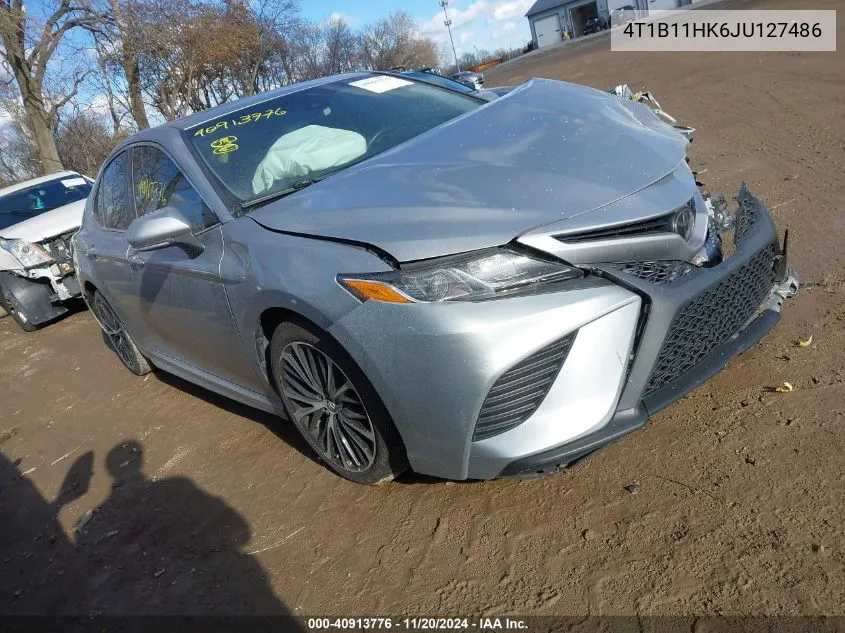 2018 Toyota Camry Se VIN: 4T1B11HK6JU127486 Lot: 40913776