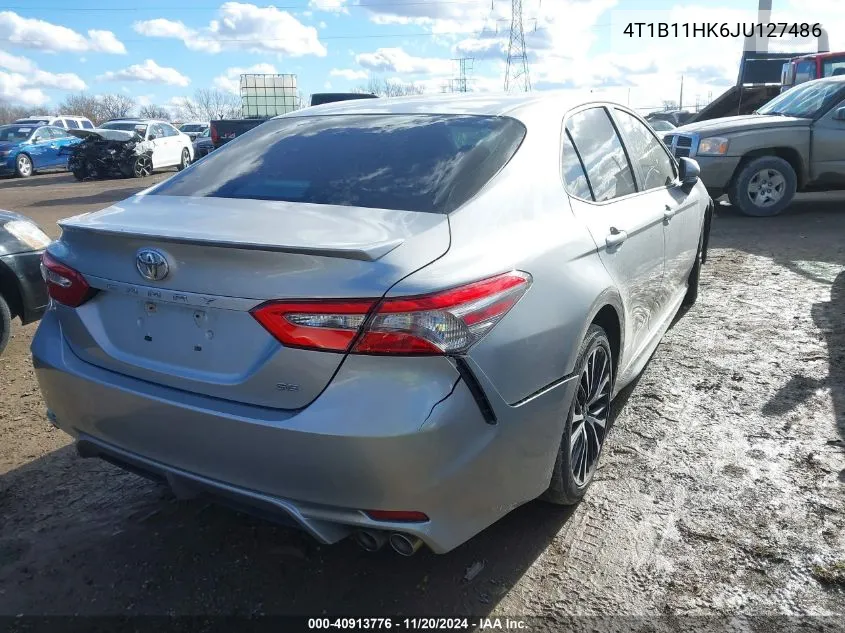 2018 Toyota Camry Se VIN: 4T1B11HK6JU127486 Lot: 40913776