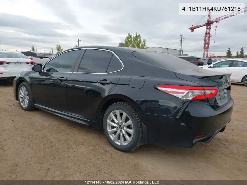 2019 Toyota Camry L/Le/Xle/Se/Xse VIN: 4T1B11HK4KU761218 Lot: 12114140