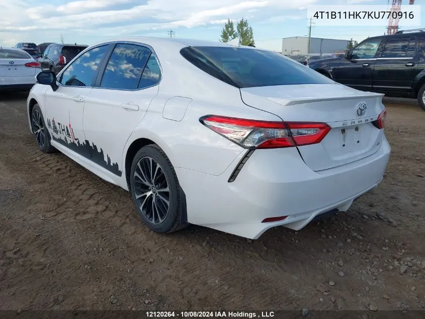 2019 Toyota Camry L/Le/Xle/Se/Xse VIN: 4T1B11HK7KU770916 Lot: 12120264