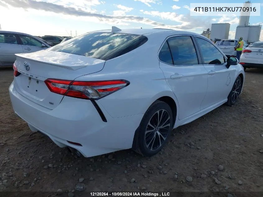 2019 Toyota Camry L/Le/Xle/Se/Xse VIN: 4T1B11HK7KU770916 Lot: 12120264