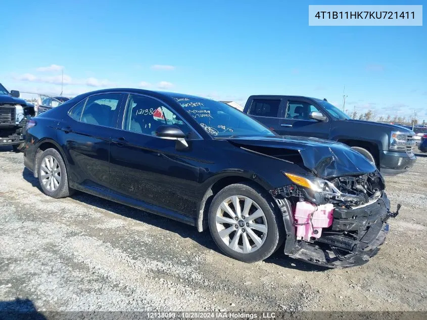 2019 Toyota Camry Le VIN: 4T1B11HK7KU721411 Lot: 12138099