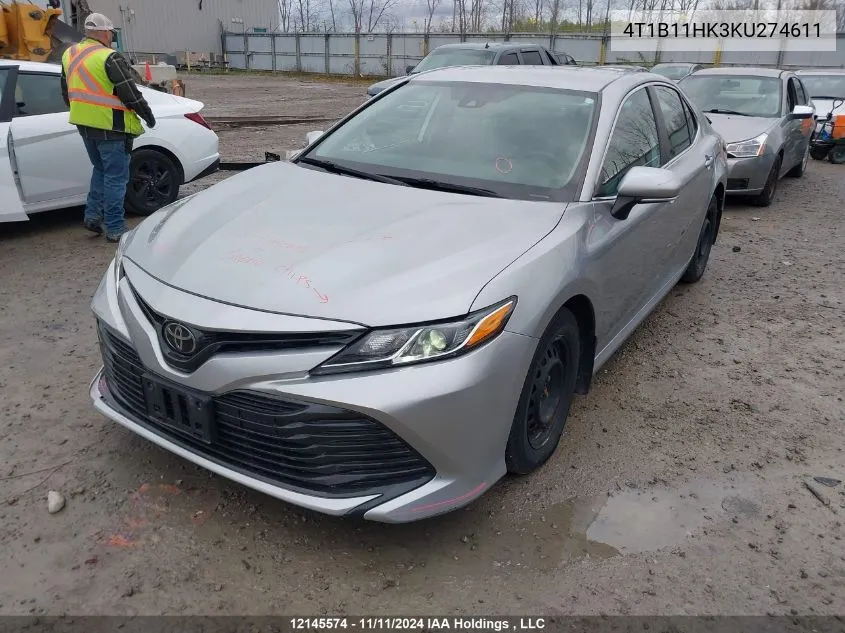 2019 Toyota Camry L/Le/Xle/Se/Xse VIN: 4T1B11HK3KU274611 Lot: 12145574