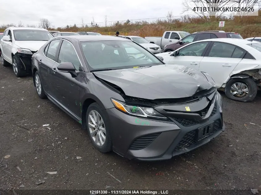 2019 Toyota Camry L/Le/Xle/Se/Xse VIN: 4T1B11HK6KU824626 Lot: 12151330