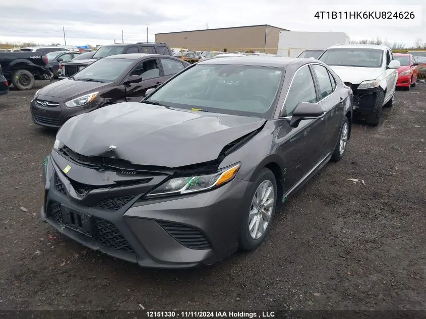 2019 Toyota Camry L/Le/Xle/Se/Xse VIN: 4T1B11HK6KU824626 Lot: 12151330