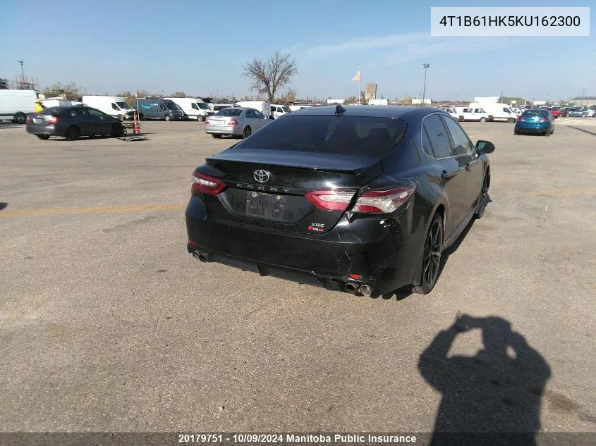 2019 Toyota Camry Xse VIN: 4T1B61HK5KU162300 Lot: 20179751