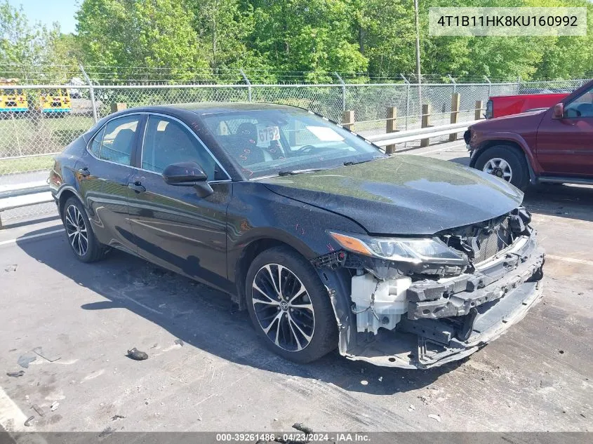 2019 Toyota Camry Se VIN: 4T1B11HK8KU160992 Lot: 39261486