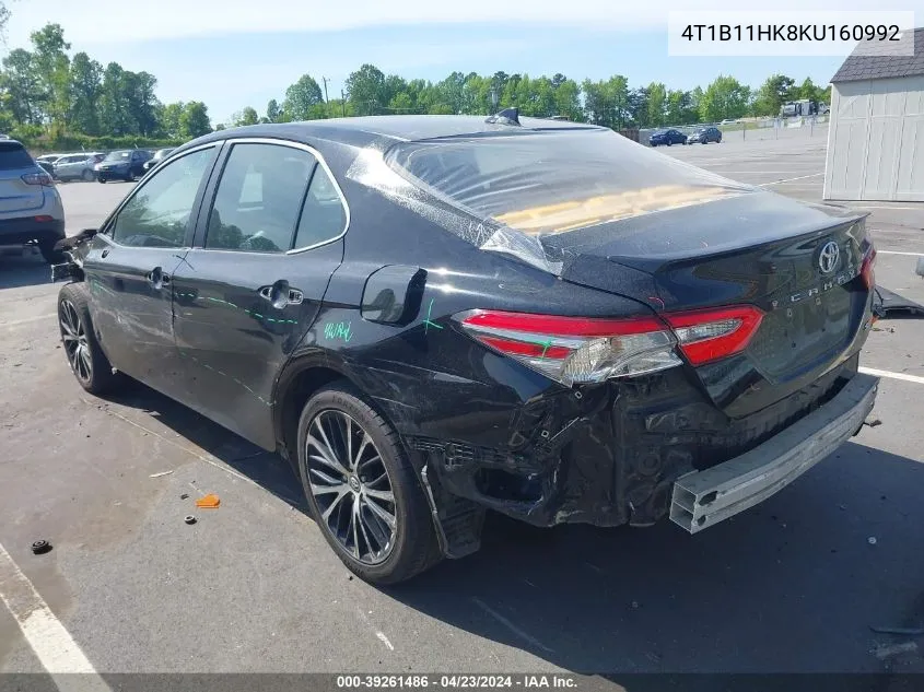 2019 Toyota Camry Se VIN: 4T1B11HK8KU160992 Lot: 39261486