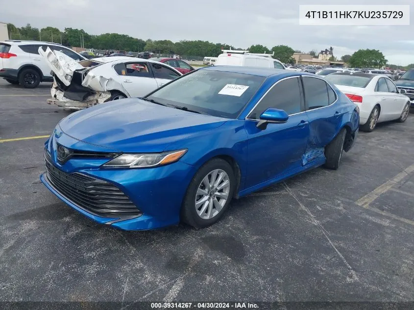 4T1B11HK7KU235729 2019 Toyota Camry Le