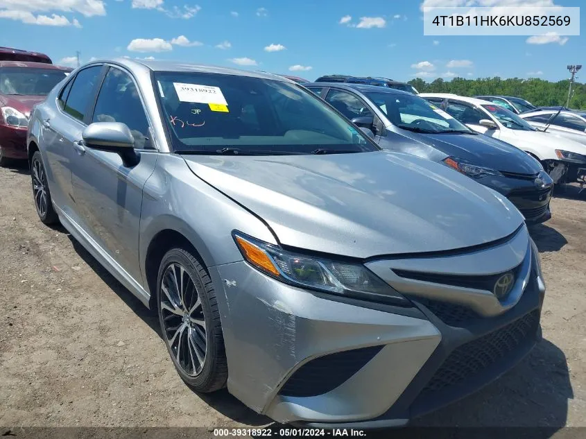 2019 Toyota Camry Se VIN: 4T1B11HK6KU852569 Lot: 39318922