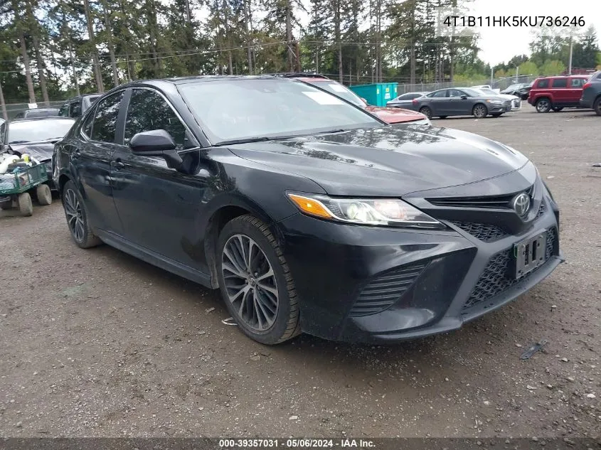 2019 Toyota Camry Se VIN: 4T1B11HK5KU736246 Lot: 39357031