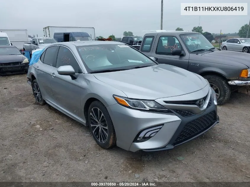 2019 Toyota Camry Se VIN: 4T1B11HKXKU806419 Lot: 39370850