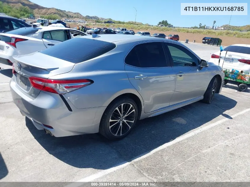 2019 Toyota Camry Se VIN: 4T1B11HKXKU168785 Lot: 39391414