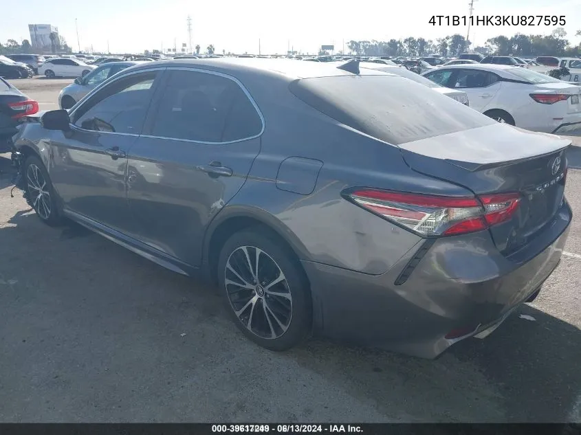 4T1B11HK3KU827595 2019 Toyota Camry Se