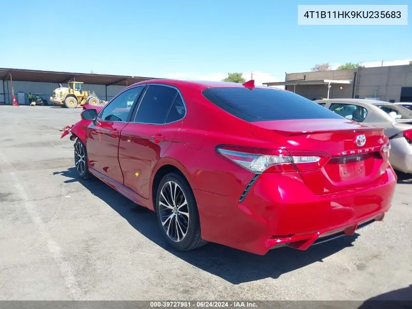 2019 Toyota Camry Se VIN: 4T1B11HK9KU235683 Lot: 39727981