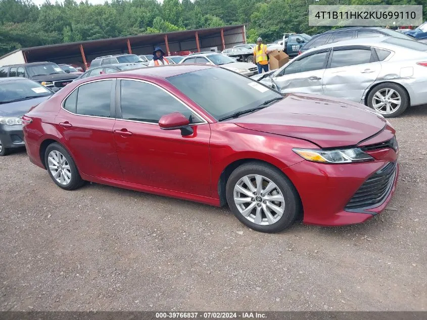 4T1B11HK2KU699110 2019 Toyota Camry Le