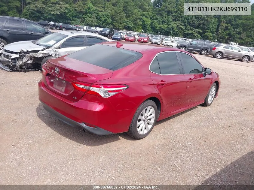 2019 Toyota Camry Le VIN: 4T1B11HK2KU699110 Lot: 39766837