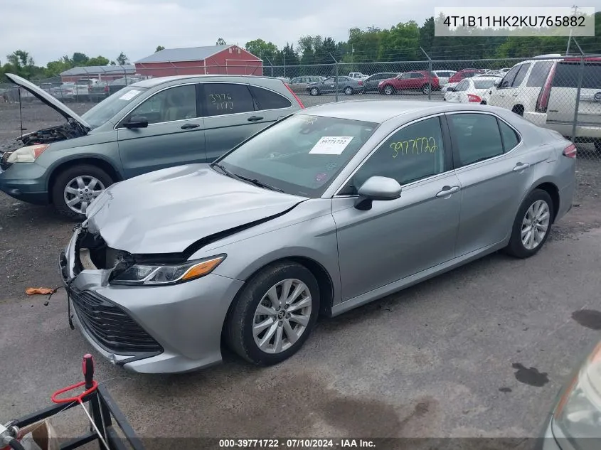 2019 Toyota Camry Le VIN: 4T1B11HK2KU765882 Lot: 39771722