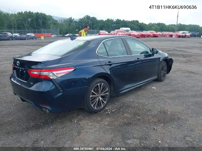 2019 Toyota Camry Se VIN: 4T1B11HK6KU690636 Lot: 39793967