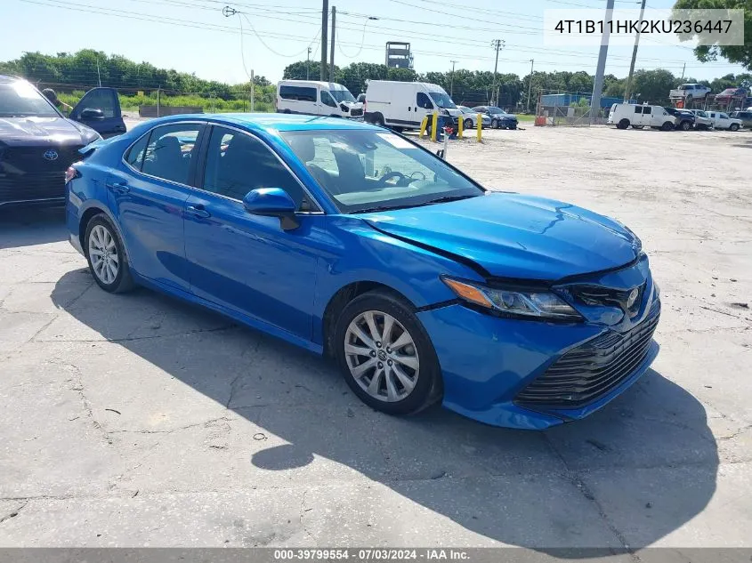 4T1B11HK2KU236447 2019 Toyota Camry Le