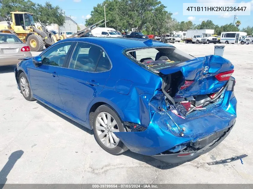 4T1B11HK2KU236447 2019 Toyota Camry Le