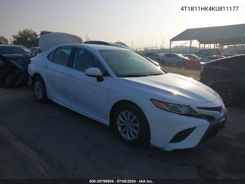 4T1B11HK4KU811177 2019 Toyota Camry Se