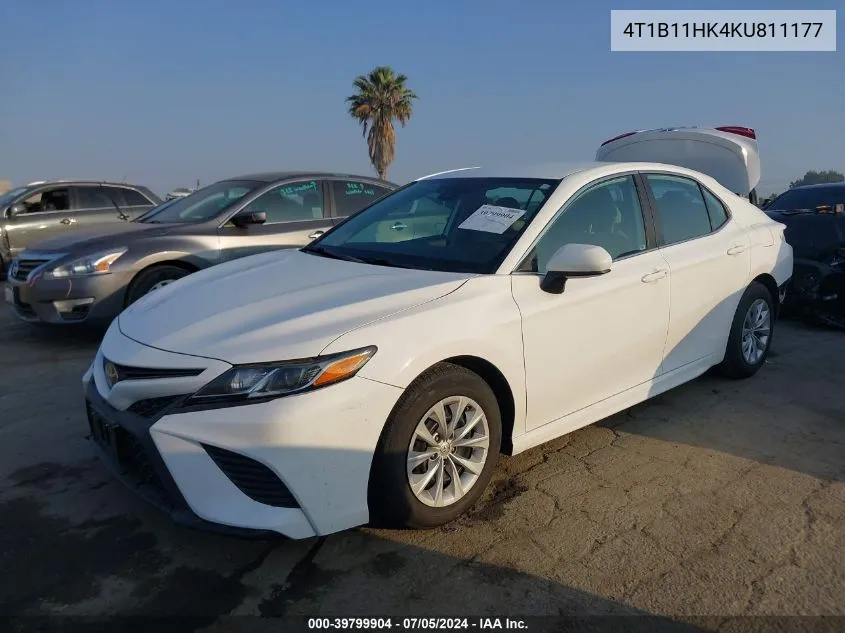 2019 Toyota Camry Se VIN: 4T1B11HK4KU811177 Lot: 39799904