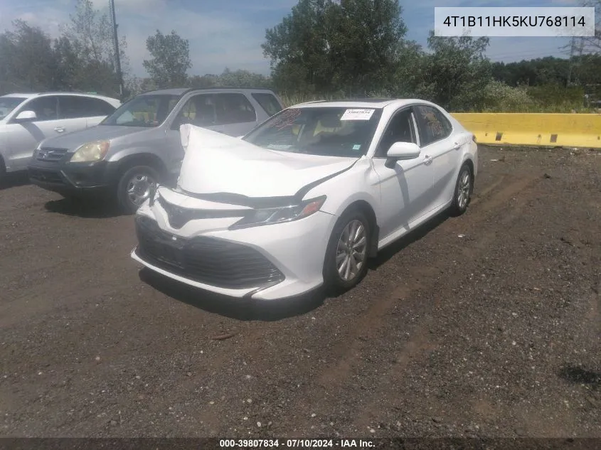 2019 Toyota Camry Le VIN: 4T1B11HK5KU768114 Lot: 39807834