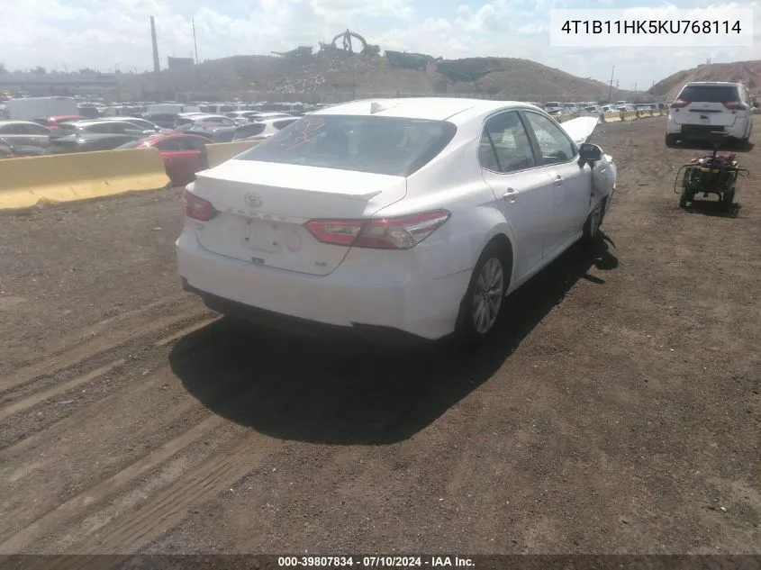 4T1B11HK5KU768114 2019 Toyota Camry Le