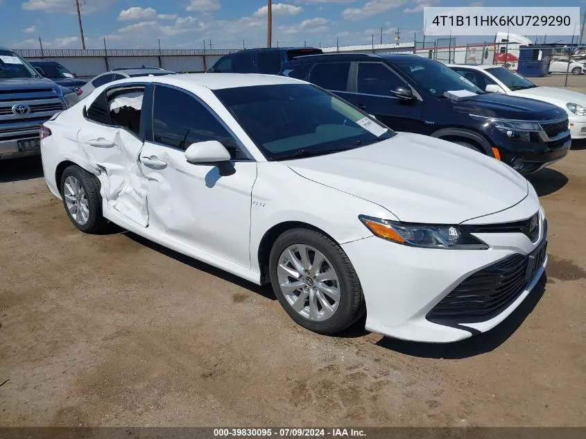 2019 Toyota Camry Le VIN: 4T1B11HK6KU729290 Lot: 39830095