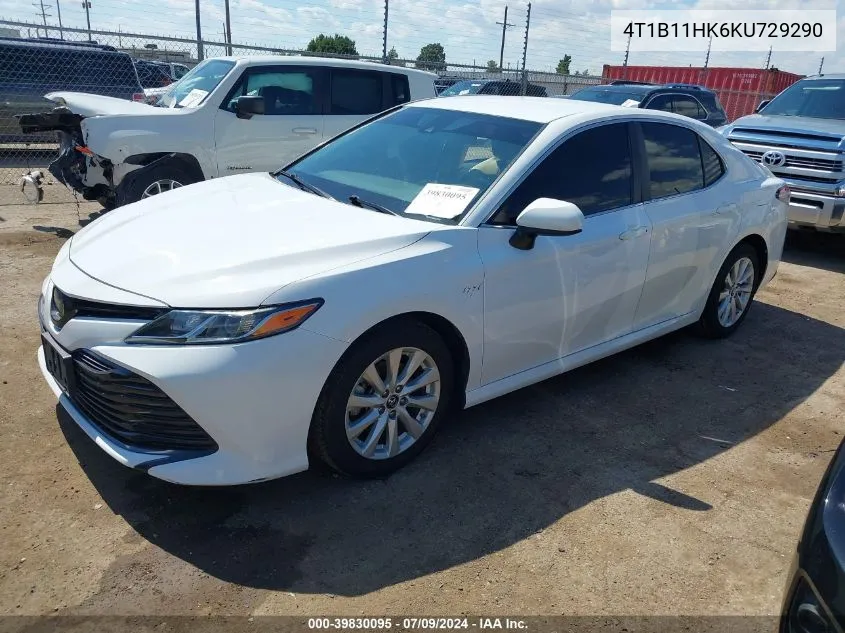 2019 Toyota Camry Le VIN: 4T1B11HK6KU729290 Lot: 39830095