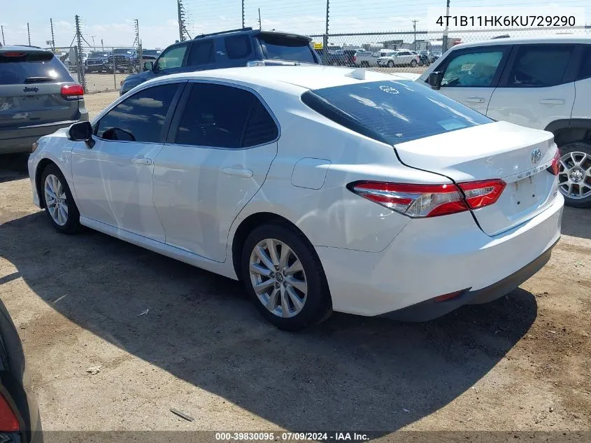 4T1B11HK6KU729290 2019 Toyota Camry Le