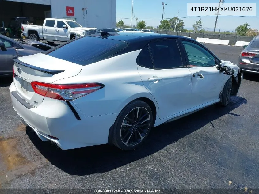 2019 Toyota Camry Xse V6 VIN: 4T1BZ1HKXKU031676 Lot: 39833240