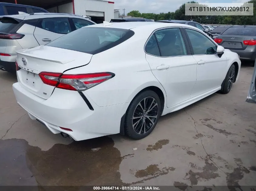 4T1B11HK7KU209812 2019 Toyota Camry Se