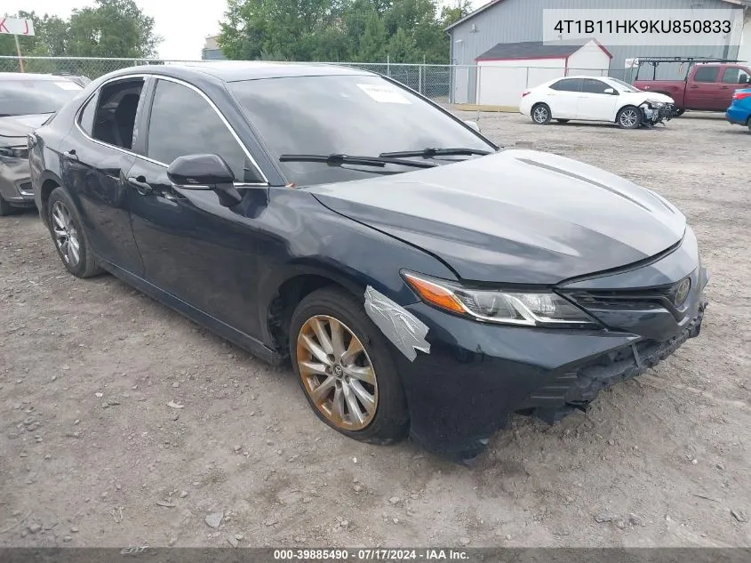 2019 Toyota Camry Le VIN: 4T1B11HK9KU850833 Lot: 39885490