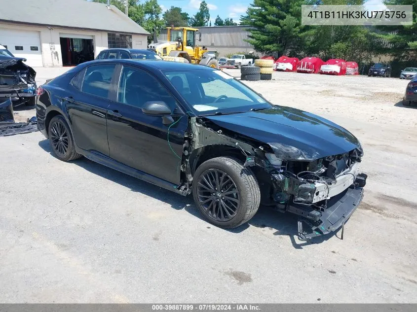 2019 Toyota Camry Se VIN: 4T1B11HK3KU775756 Lot: 39887899