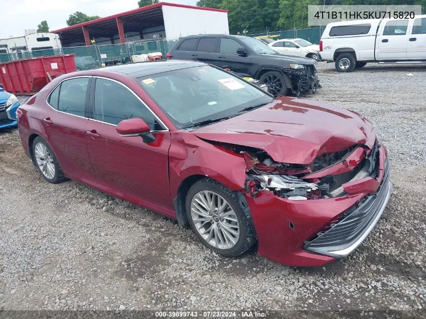 4T1B11HK5KU715820 2019 Toyota Camry Xle