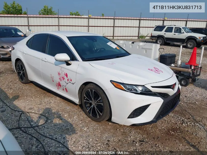 2019 Toyota Camry Se VIN: 4T1B11HK3KU831713 Lot: 39908554