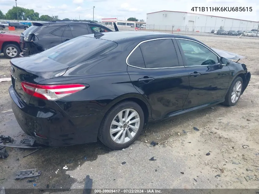 4T1B11HK6KU685615 2019 Toyota Camry Le