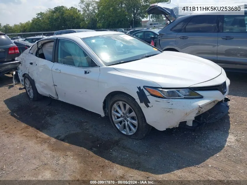 2019 Toyota Camry Le VIN: 4T1B11HK5KU253680 Lot: 39917870