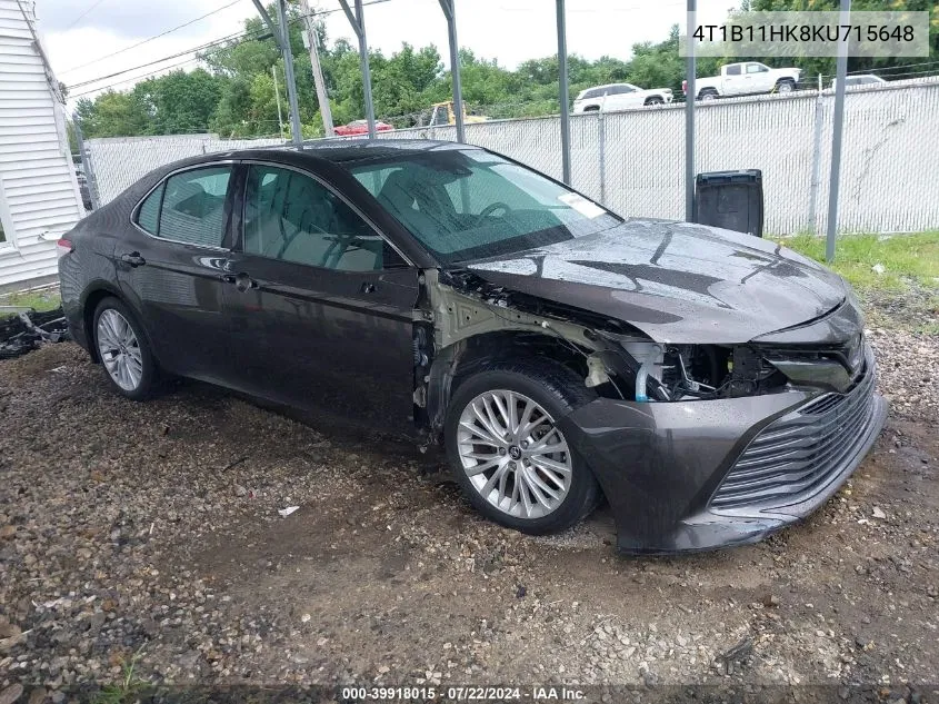 4T1B11HK8KU715648 2019 Toyota Camry Xle