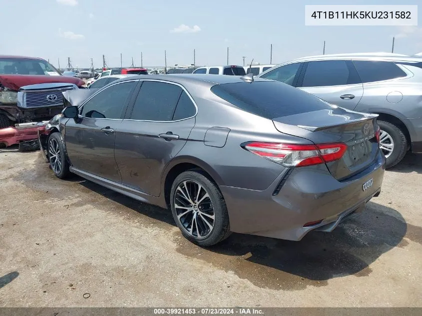 4T1B11HK5KU231582 2019 Toyota Camry Se